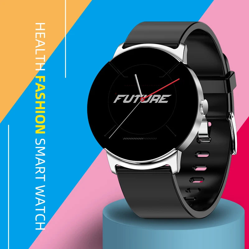 Relógio inteligente ks02 masculino feminino moda esporte smartwatch nfc música 1.32 polegada freqüência cardíaca oxigênio no sangue smartwatch para android ios